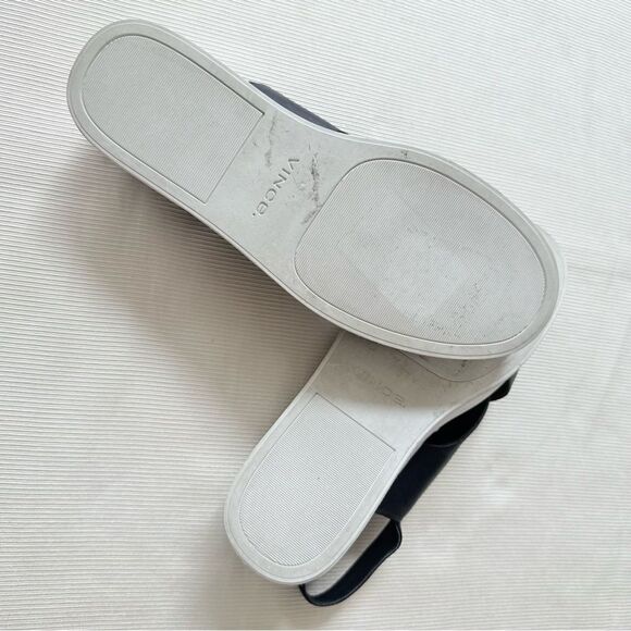 Vince Womens Sandals Weslan Crisscross Leather Platform Comfort Black Leather 8 - Picture 4 of 7